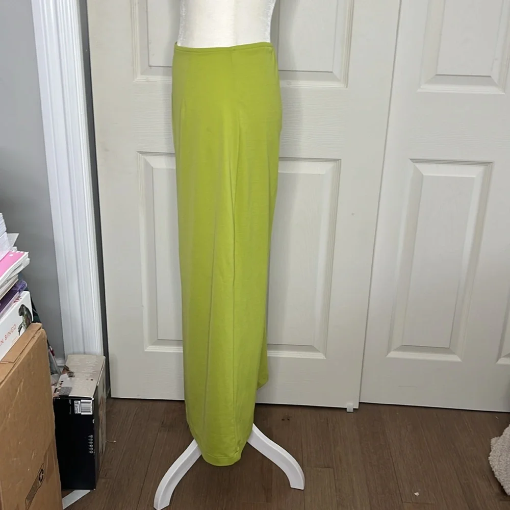 Express Tricot Vintage 90s Moss Green Midi Skirt XS
